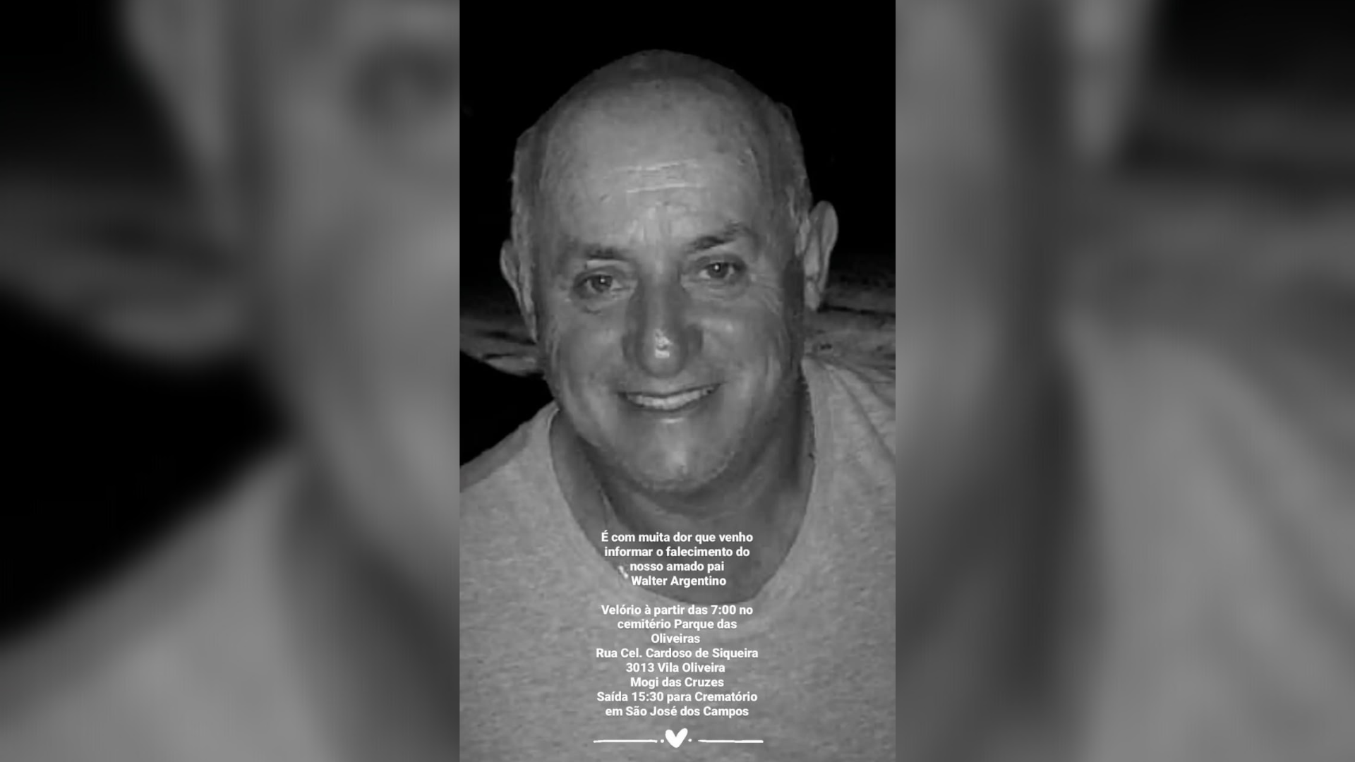 Walter Argentino, de Mogi, morre aos 71 anos