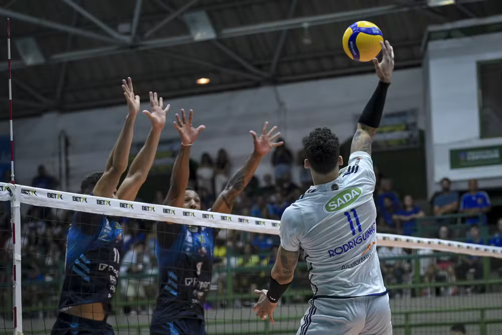 Rodriguinho foi eleito destaque da partida entre Sada Cruzeiro e Suzano Vôlei | Agência i7/Sada Cruzeiro
