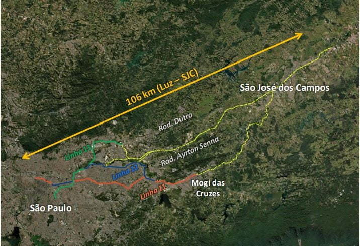 Estado cogita Mogi das Cruzes na rota do trem intercidades
