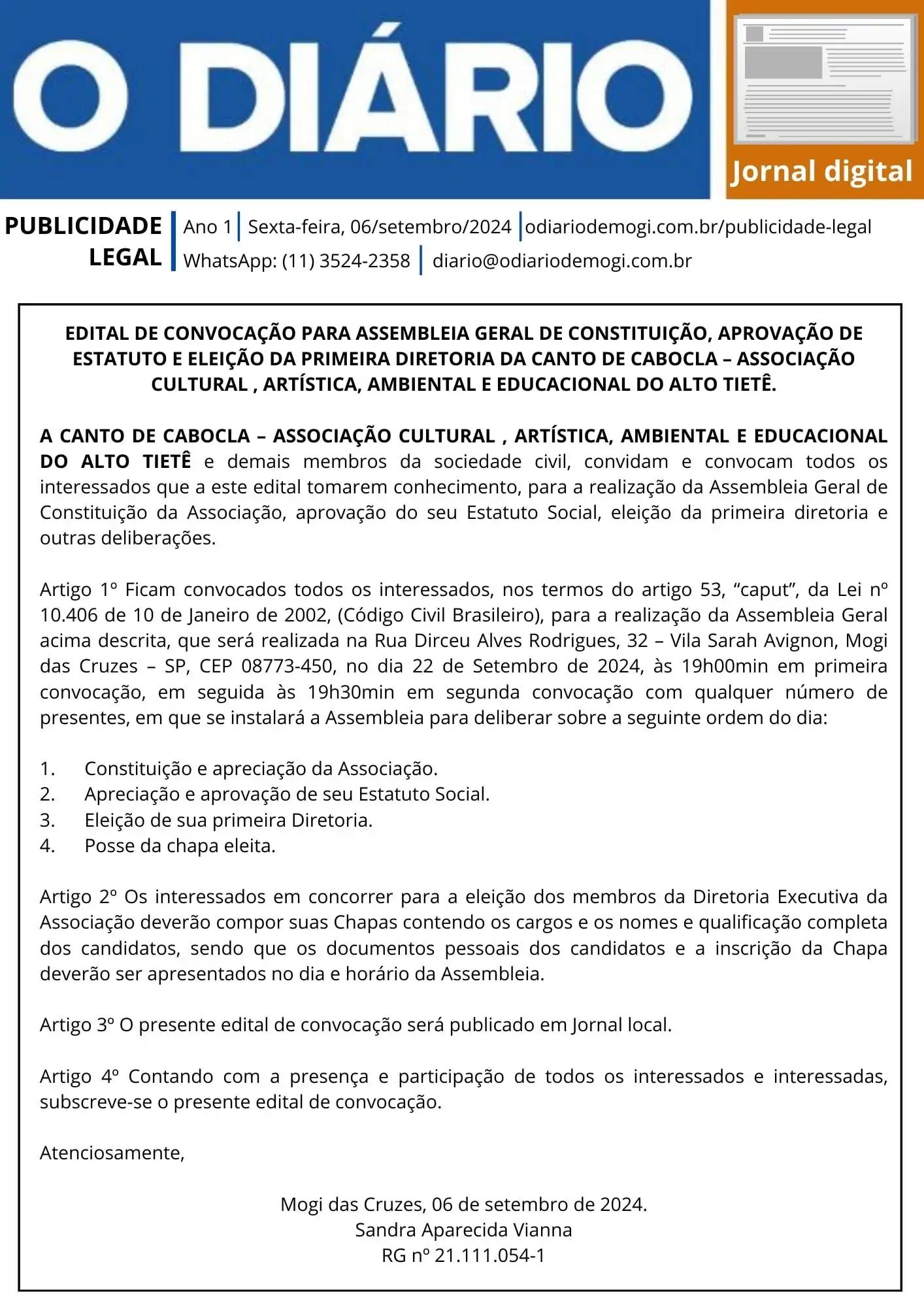 6 de setembro de 2024