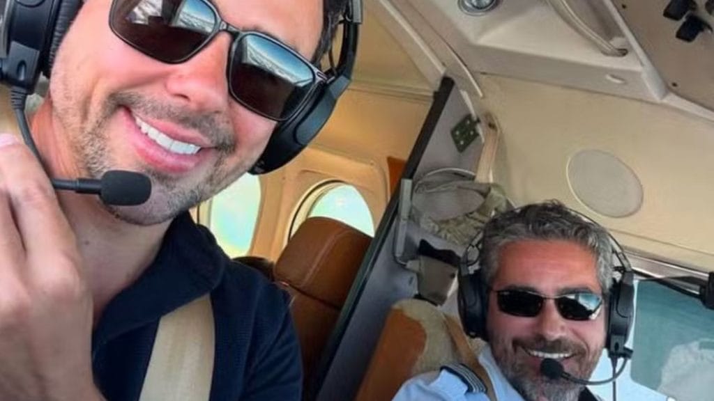 Márcio Capena e o piloto, que morreram no acidente | Reprodução/Redes Sociais