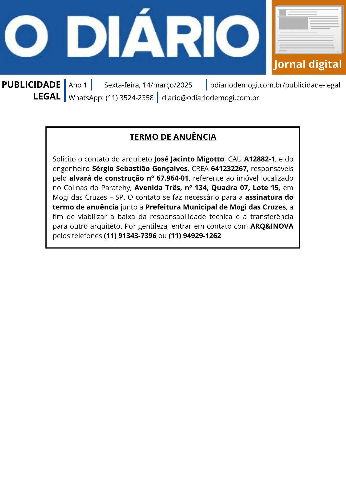 14 de março de 2025