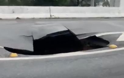 Vídeo: Cratera se abre na Marginal Tietê e interdita trecho no sentido Castello Branco