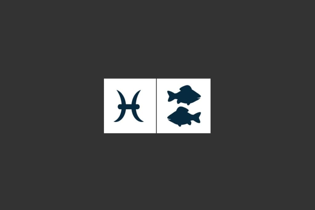 Ilustração do signo de peixes em azul em um fundo preto