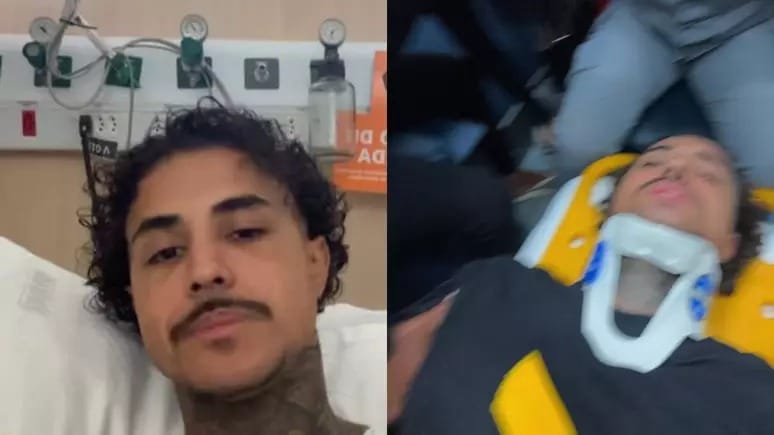 MC Livinho sofre acidente de moto, em São Paulo, e tem pulmão perfurado