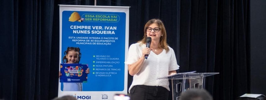 Com investimento de R$ 20 mi, Mara anuncia reforma de 30 unidades escolares em Mogi