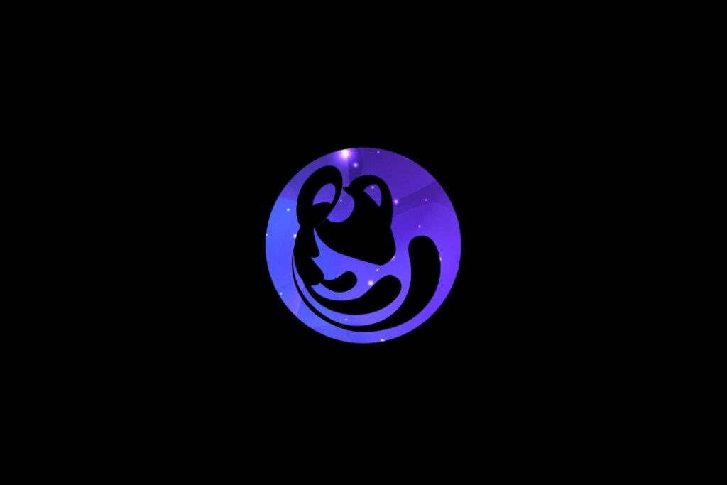 Ilustração do signo de aquário em um círculo roxo escuro em fundo preto
