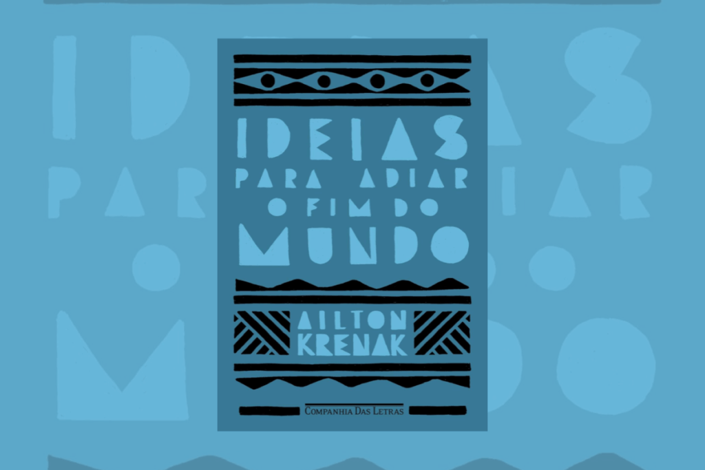 Capa de livro azul com título e nome do autor em tons de azul