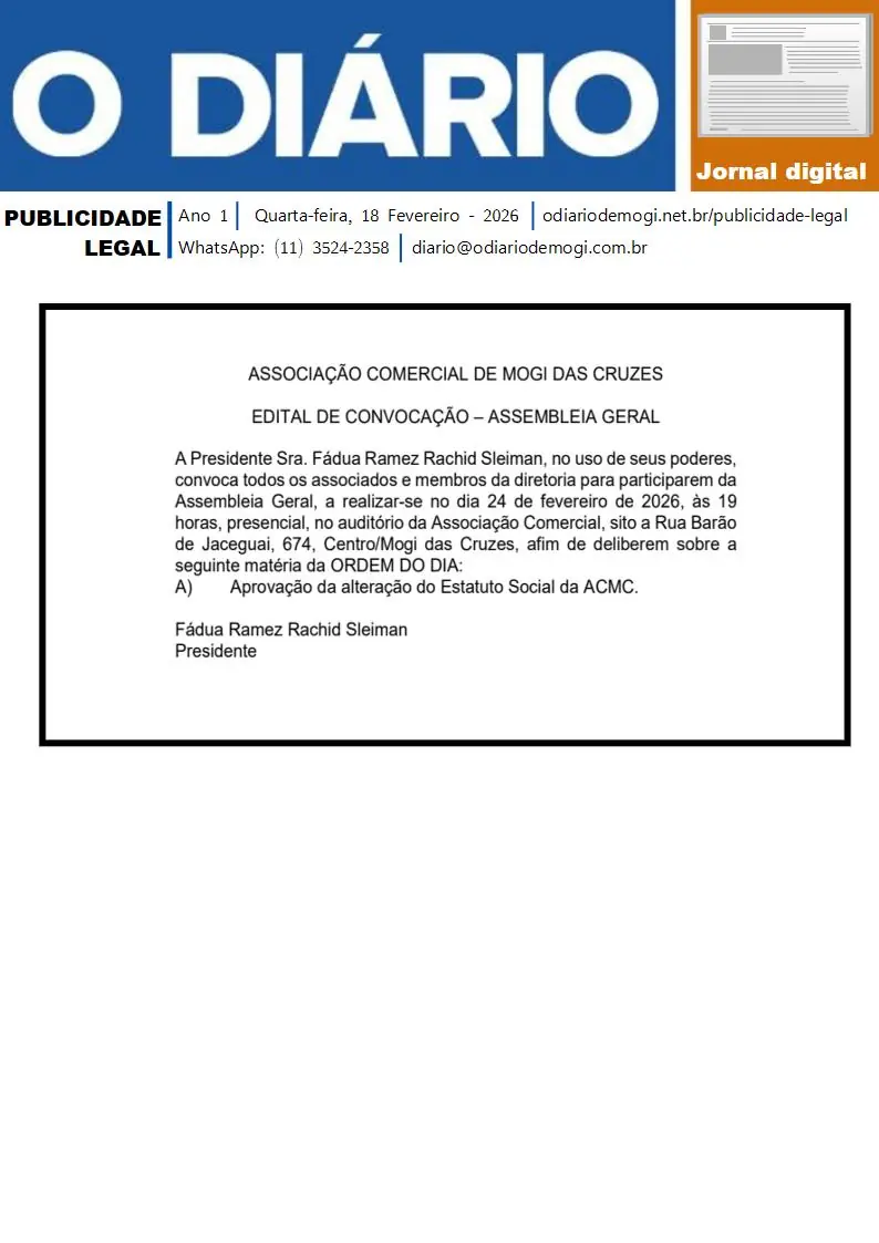 Quarta-feira, 18 de Fevereiro 2026