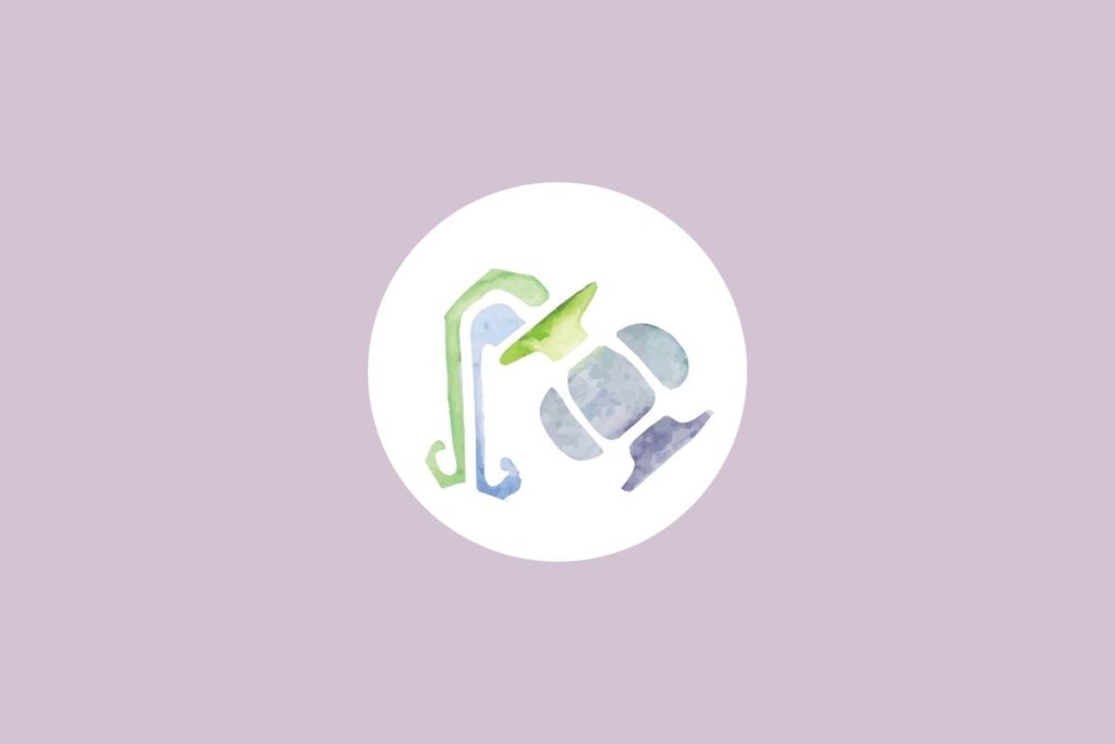 Círculo centralizado em um fundo roxo e com a ilustração do signo de aquário dentro