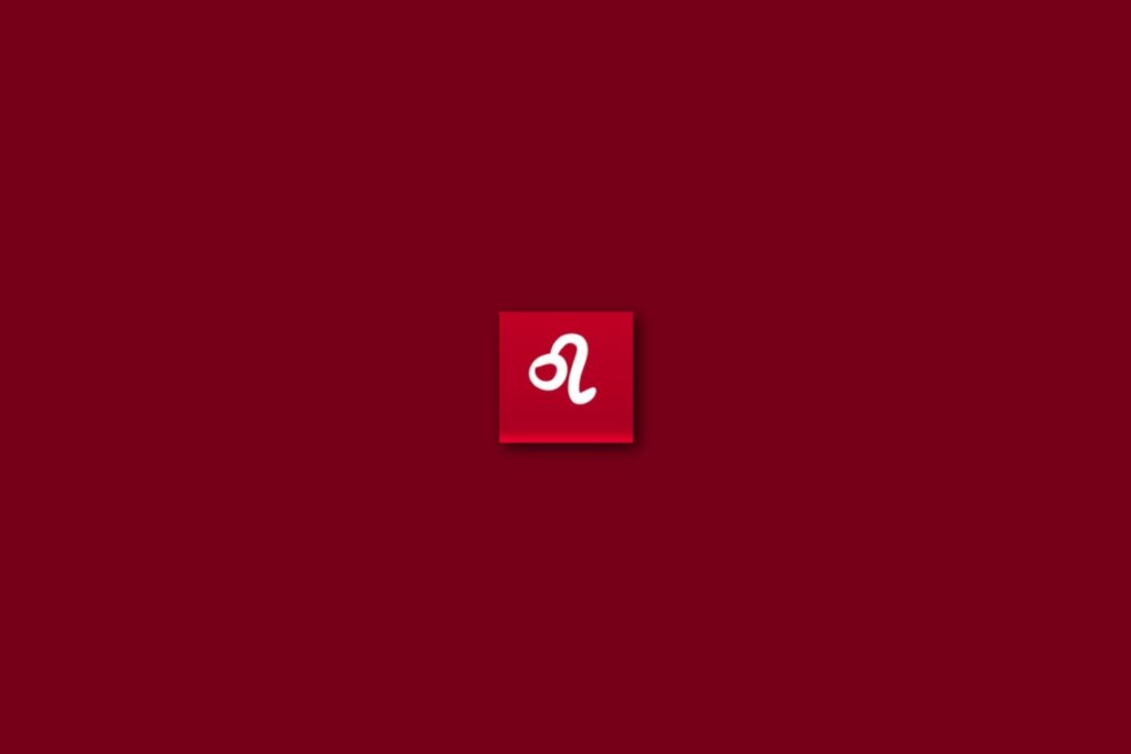 Ilustração do signo de leão em um fundo vermelho