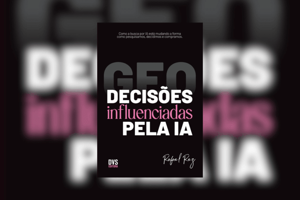 Capa de livro preta com título e nome do autor em cinza, branco e rosa